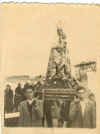   1950 - Visita de La Virgen de La Peña de Francia. Portando (visibles): Cayo y Faustino (fallecidos)    